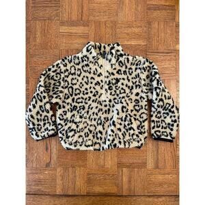 Polo Ralph Lauren animal print Sherpa 1/2 zip pullover